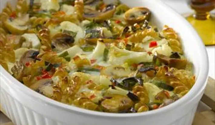 Gratinado de Pastas Integrales con Verduras