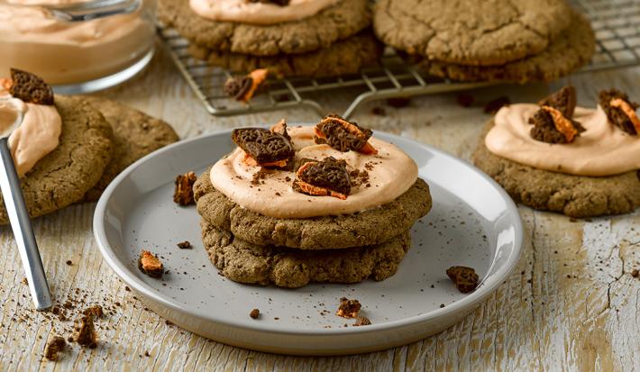 Crumble cookie de tritón naranja