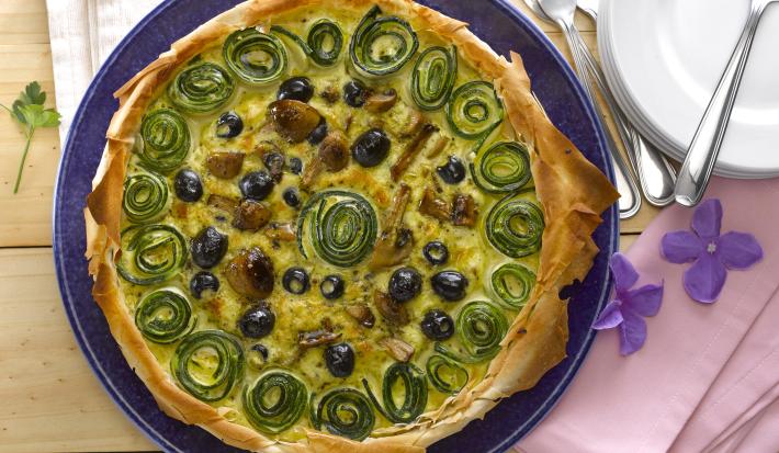 Tarta Gratinada de Zapallo Italiano al Curry