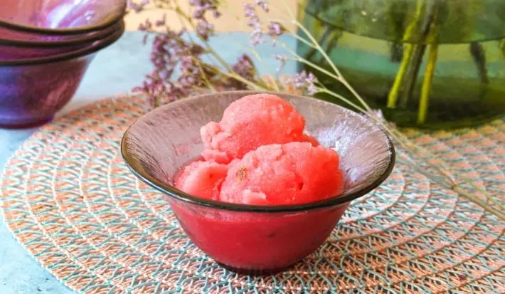 Sorbete de sandía