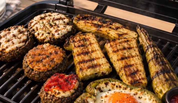Verduras rellenas con queso crema y crema de tarro nestle, acompañamiento para una parrilla y disfrutar en familia