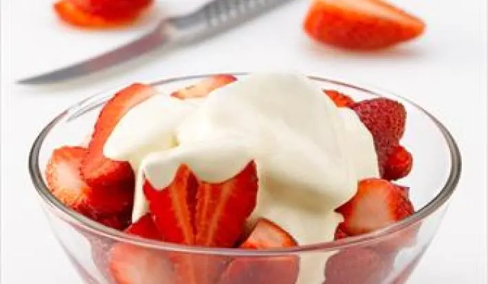 Frutillas con Crema