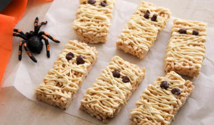 Barritas de arroz inflado para Halloween