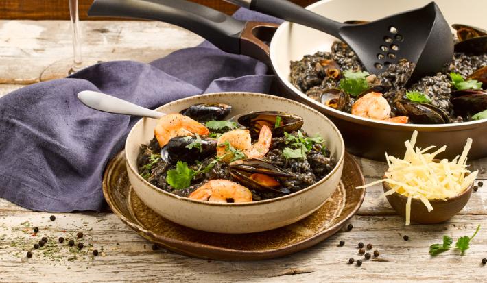 Risotto Negro de Mariscos