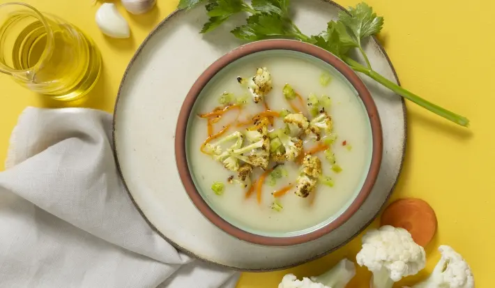Crema de Coliflor y Pollo