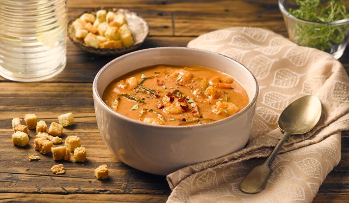 Crema de camarones al pil pil