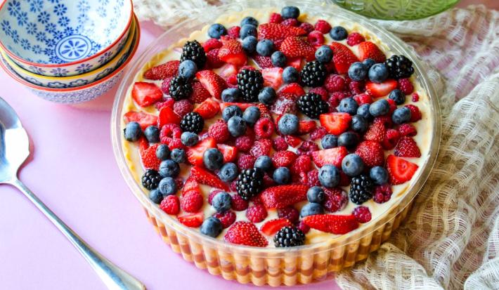 Copon de 3 leches y berries saludable