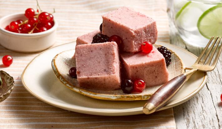 Cubos helados de Coco, Cranberries y Plátano