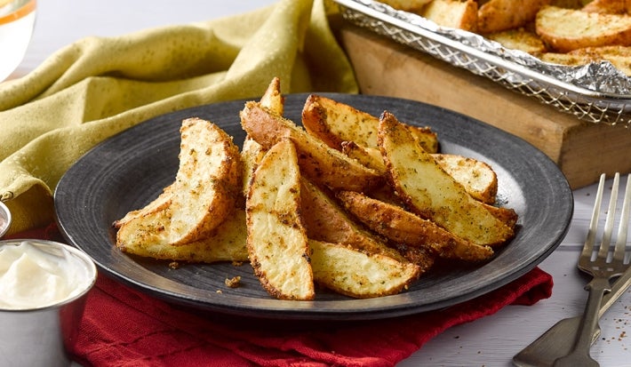 Receta de Papas rústicas con salsa de queso en Air Fryer