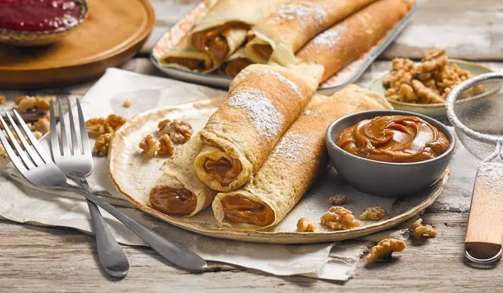 Receta de panqueques con manjar