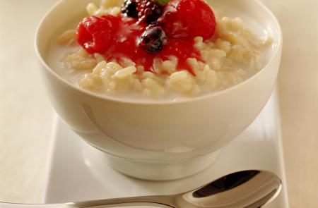 Arroz con Leche y Salsa de Berries