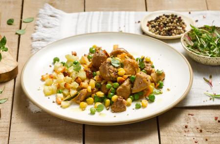 Fricasé de Cerdo y Verduras