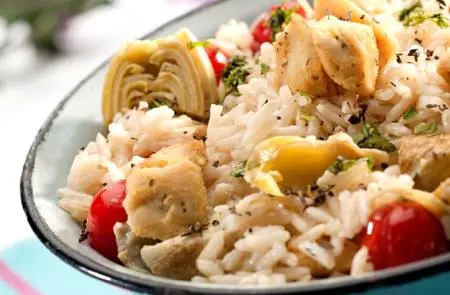 Pollo con Arroz y Alcachofas