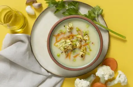 Crema de Coliflor y Pollo