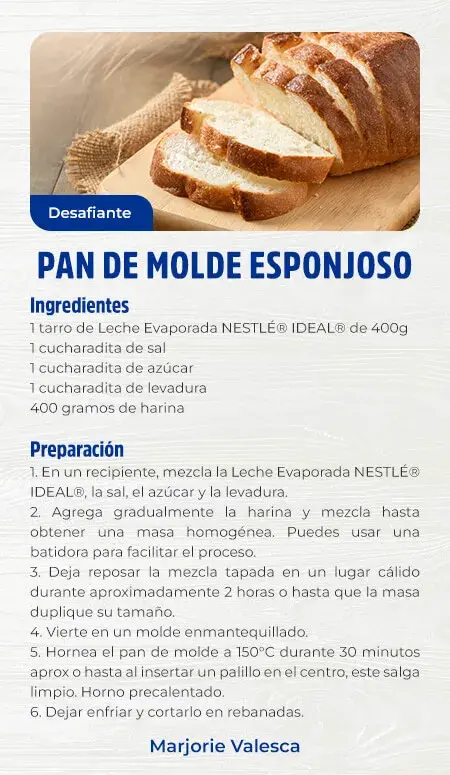 Pan de molde esponjoso