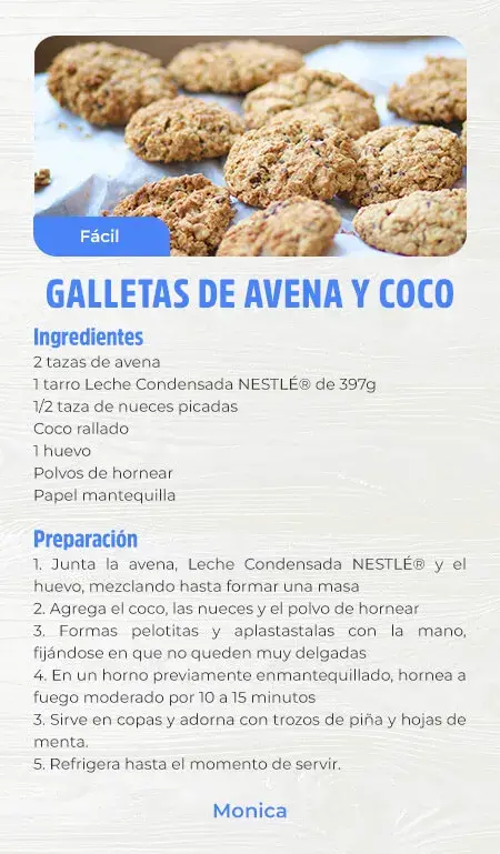 Galletas de avena y coco Galletas de avena y coco
