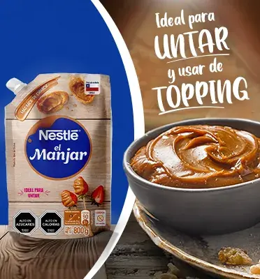 Manjar Nestlé saché ideal para untar o para topping