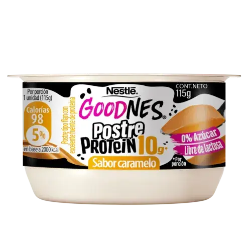 GoodNes Postre Protein 115gr sabor caramelo