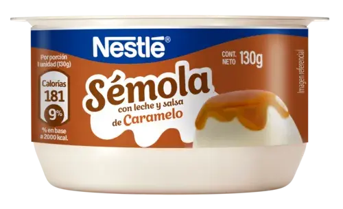 Sémola Nestle 130 gr con salsa de caramelo