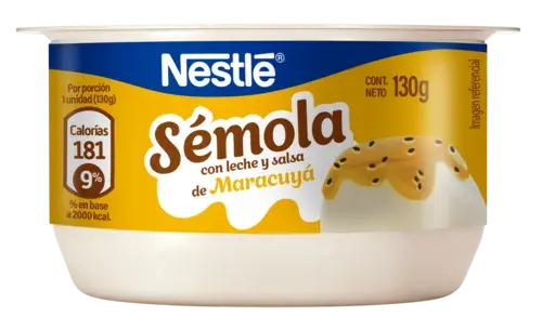 Sémola Nestle 130 gr con salsa de maracuya