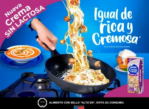 Cremosa y suave como la crema regular Nestlé®
