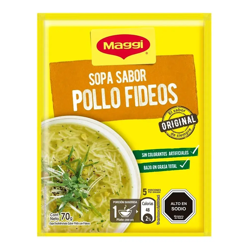 Sopa Pollo fideos