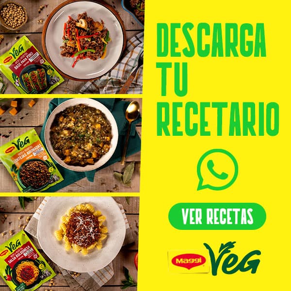 Descarga a tu WhatsApp el recetario MAGGI® VEG y compártelo con tus amigos!